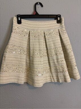 Ginger G Cream Sequin Circle Skirt